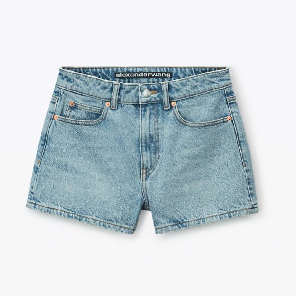 alexanderwang shorty high-rise short in denim